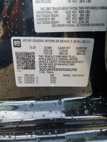 2025 CHEVROLET SILVERADO 3GCUKFED3SG261258