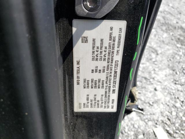 2022 TESLA MODEL 3 5YJ3E1EB3NF173373