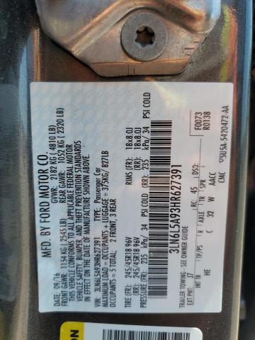 2017 LINCOLN MKZ PREMIE 3LN6L5A93HR627391