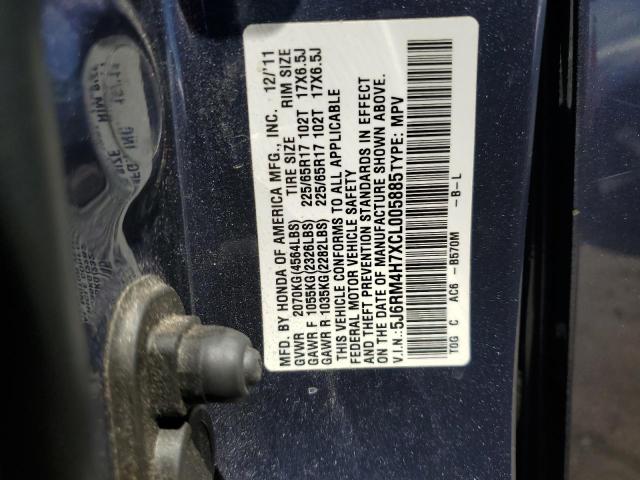 2012 HONDA CR-V EXL - 5J6RM4H7XCL005885