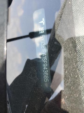 2025 TESLA MODEL 3 5YJ3E1EA1SF943685