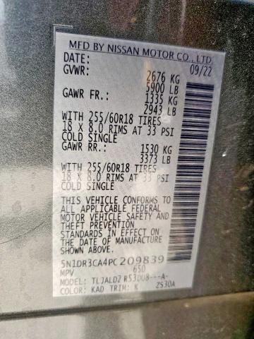 2023 NISSAN PATHFINDER 5N1DR3CA4PC209839