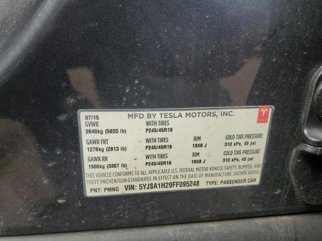 2015 TESLA MODEL S 85 5YJSA1H29FF095248