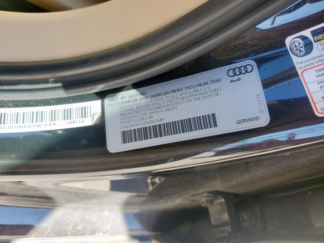 2013 AUDI A6 - WAUDFAFC5DN063589