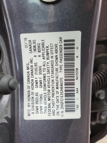 2018 HONDA CIVIC EX - 2HGFC1E35JH646370