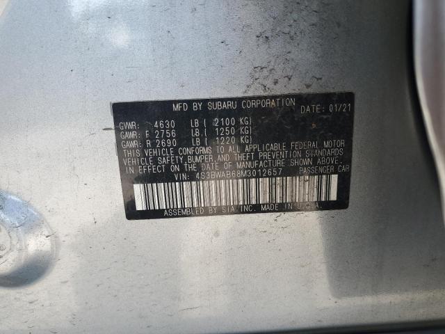 2021 SUBARU LEGACY 4S3BWAB68M3012657