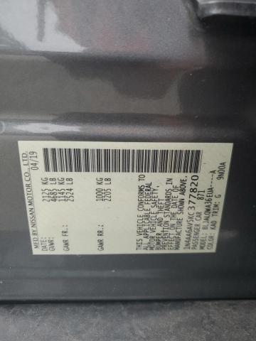 2019 NISSAN MAXIMA S 1N4AA6AV5KC377820