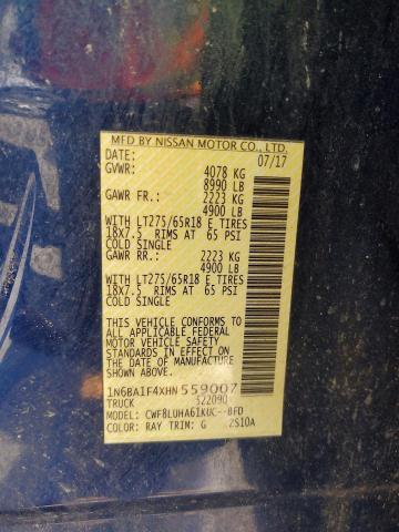 2017 NISSAN TITAN XD S 1N6BA1F4XHN559007