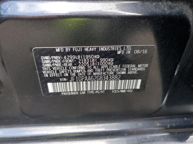 2016 SUBARU IMPREZA - JF1GPAA62G8343882