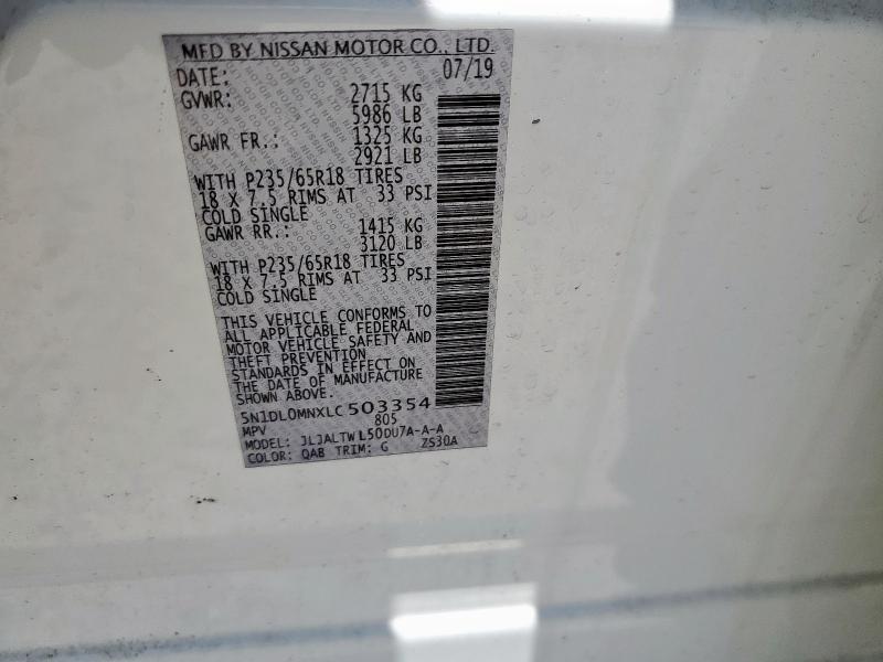 2020 INFINITI QX60 LUXE - 5N1DL0MNXLC503354