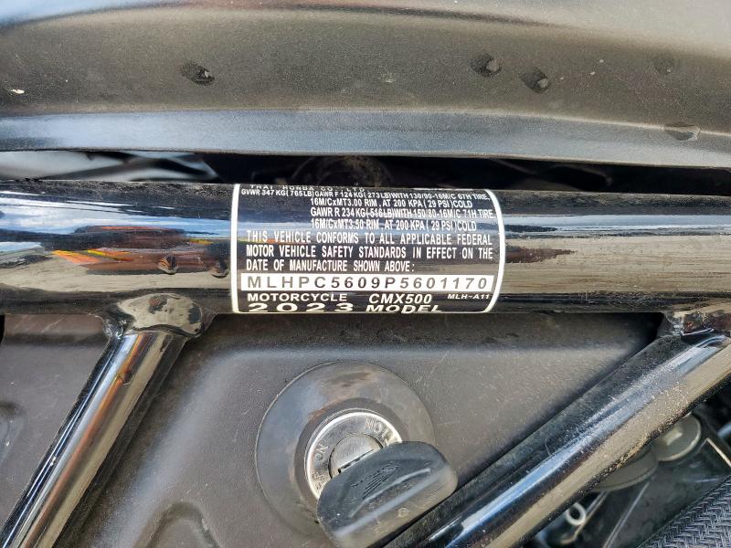 2023 HONDA CMX500 MLHPC5609P5601170