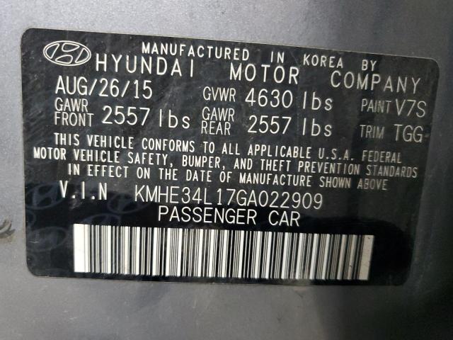 2016 HYUNDAI SONATA HYB - KMHE34L17GA022909