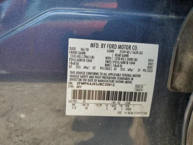 2018 FORD EDGE SEL - 2FMPK4J83JBC30812
