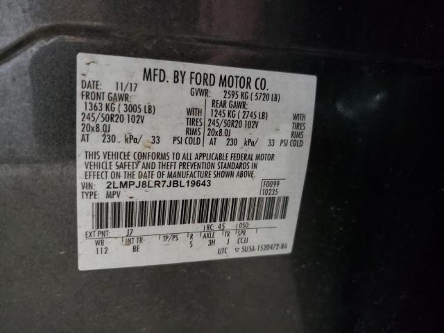 2018 LINCOLN MKX RESERV 2LMPJ8LR7JBL19643