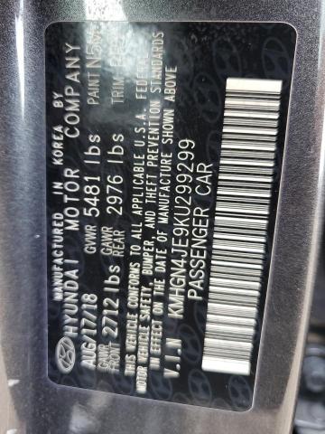 2019 GENESIS G80 BASE KMHGN4JE9KU299299
