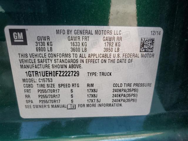 2015 GMC SIERRA C15 1GTR1UEH0FZ222729