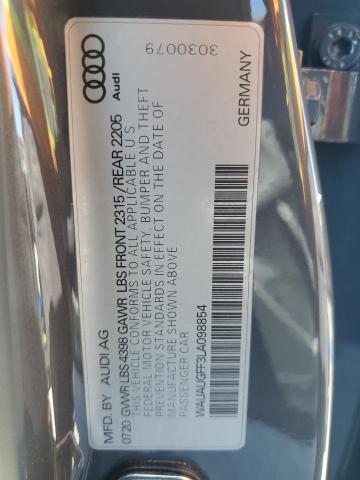 2020 AUDI A3 PREMIUM WAUAUGFF3LA098854