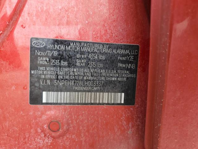 2020 HYUNDAI SONATA LIM 5NPEH4J28LH003337