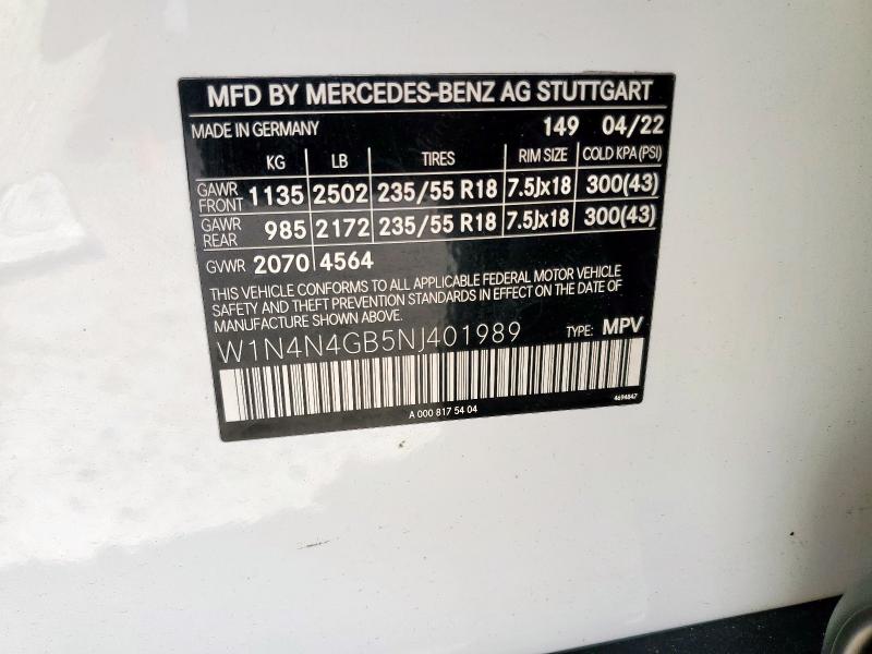 2022 MERCEDES-BENZ GLA 250 W1N4N4GB5NJ401989