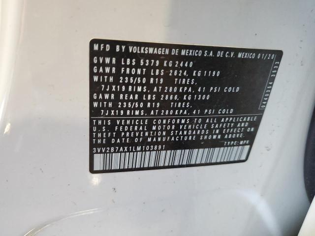 2020 VOLKSWAGEN TIGUAN SE 3VV2B7AX1LM103891