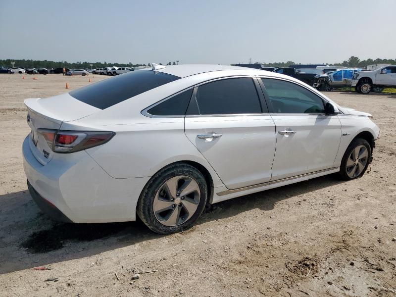 HYUNDAI SONATA HYB 2017 white  hybrid engine KMHE34L11HA046124 photo #4
