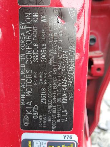 2016 KIA FORTE LX KNAFX4A64G5512824