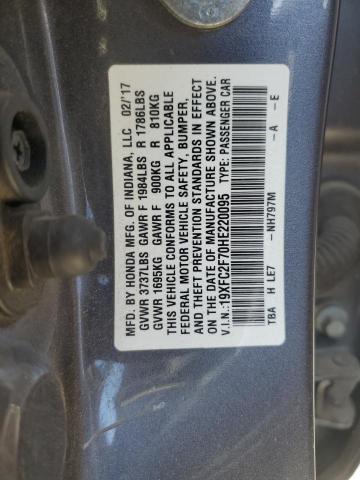 2017 HONDA CIVIC EX 19XFC2F70HE220095