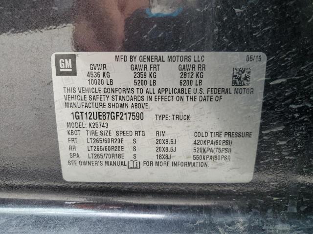 2016 GMC SIERRA K25 1GT12UE87GF217590