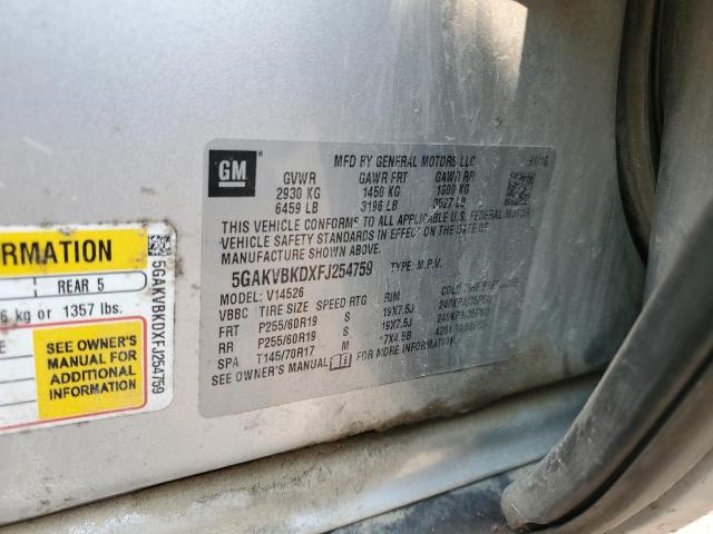 2015 BUICK ENCLAVE - 5GAKVBKDXFJ254759