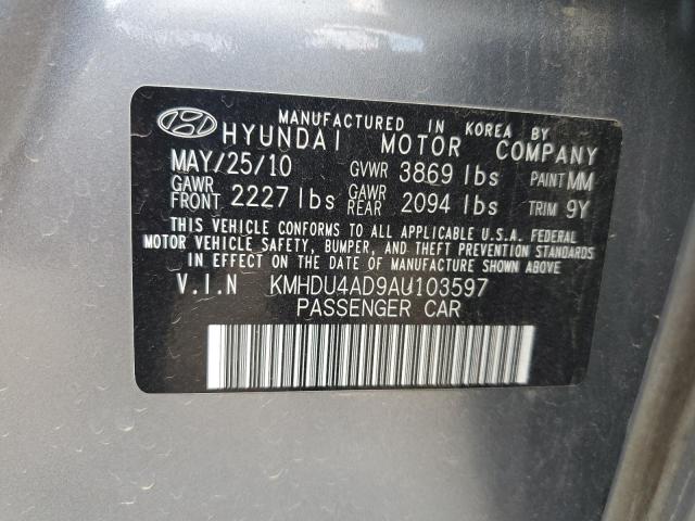 2010 HYUNDAI ELANTRA BL - KMHDU4AD9AU103597