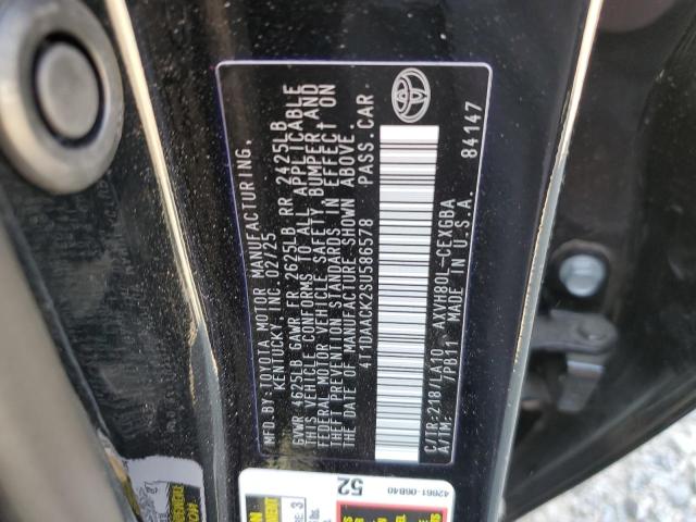 2025 TOYOTA CAMRY XSE 4T1DAACK2SU586578