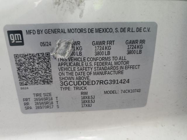 2024 CHEVROLET SILVERADO 3GCUDDED7RG391424