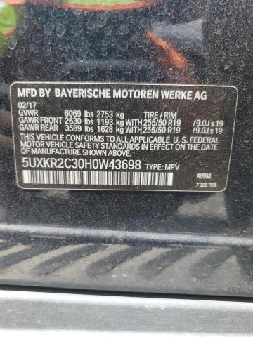 2017 BMW X5 SDRIVE3 5UXKR2C30H0W43698