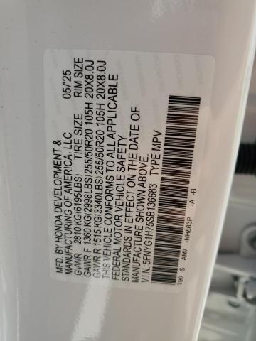 2025 HONDA PILOT TOURING 5FNYG1H75SB136683