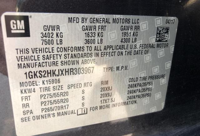 2017 GMC YUKON XL D 1GKS2HKJXHR303967