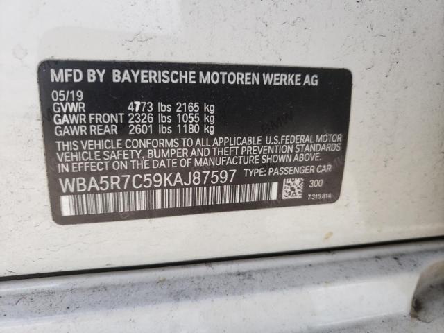 2019 BMW 330XI WBA5R7C59KAJ87597