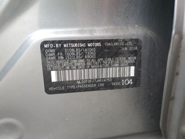2018 MITSUBISHI MIRAGE G4 ML32F3FJ7JHF14753