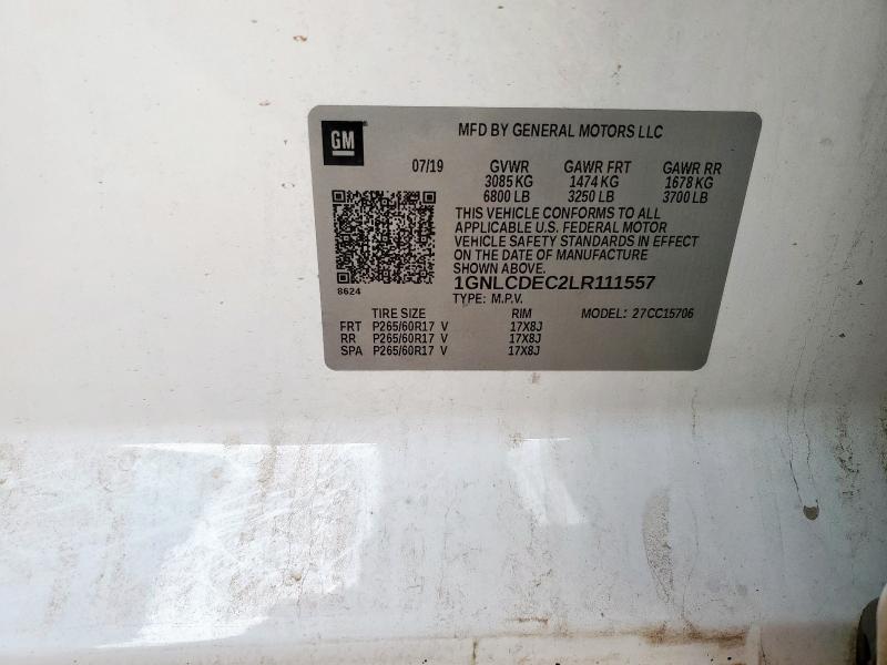2020 CHEVROLET TAHOE POLI 1GNLCDEC2LR111557