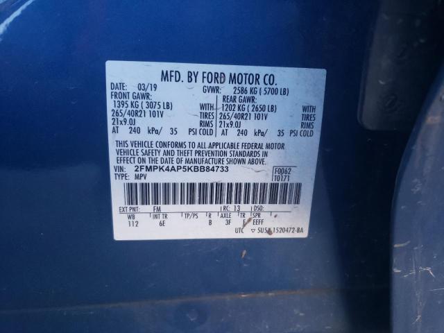 2019 FORD EDGE ST 2FMPK4AP5KBB84733