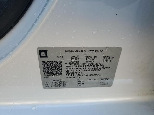 2018 GMC SIERRA K25 1GT12UEY7JF263931
