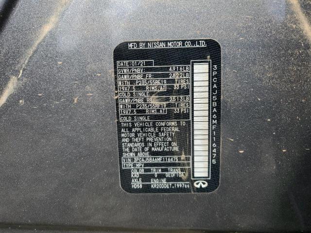 2021 INFINITI QX50 LUXE 3PCAJ5BA6MF116475