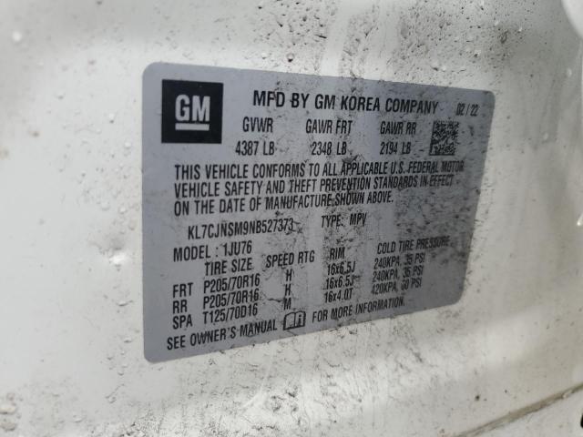 2022 CHEVROLET TRAX LS KL7CJNSM9NB527373