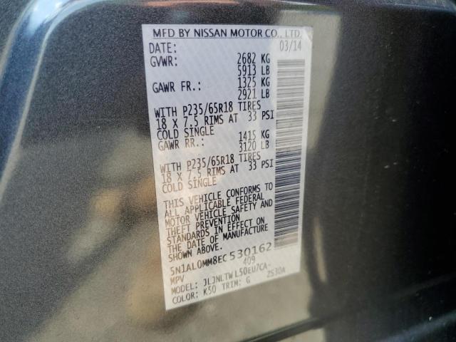 2014 INFINITI QX60 - 5N1AL0MM8EC530162