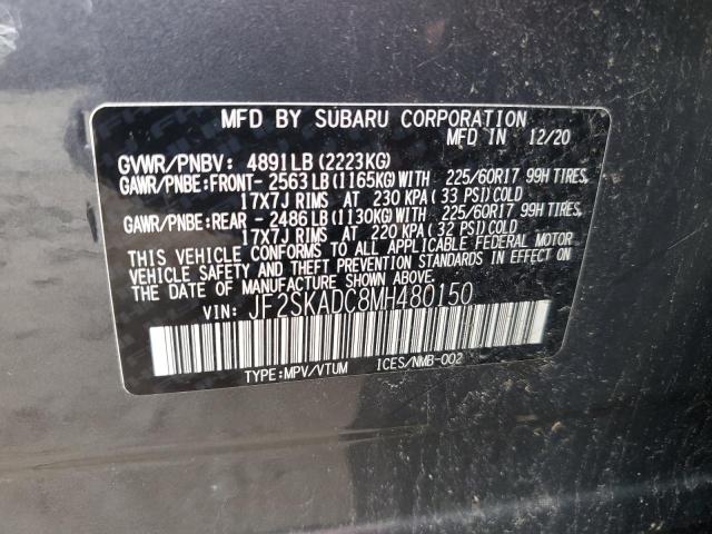 2021 SUBARU FORESTER JF2SKADC8MH480150