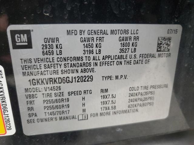 2016 GMC ACADIA SLT-1 1GKKVRKD6GJ120229