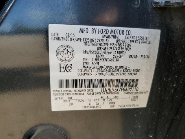 2015 LINCOLN MKS 1LNHL9EK7FG602110