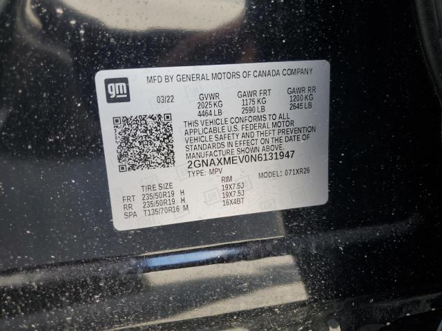 2022 CHEVROLET EQUINOX 2GNAXMEV0N6131947