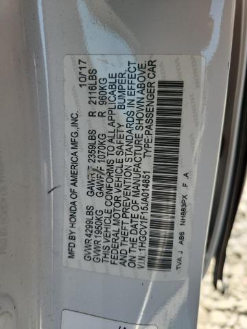 2018 HONDA ACCORD LX 1HGCV1F15JA014851