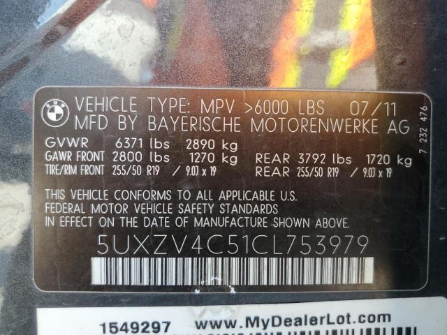 2012 BMW X5 XDRIVE3 - 5UXZV4C51CL753979