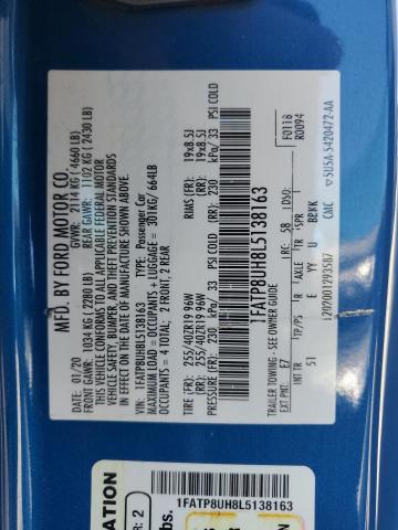 2020 FORD MUSTANG 1FATP8UH8L5138163